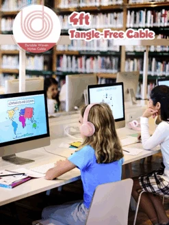 Mpow Kids Headphones For Girls/Boys/Children/Teens Adjustable, Upgraded USB-C Jack, 94dB Safe Volume Stereo Tangle-Free Kids Headphones For School Airplane Travel, Over-Ear Headphones For Kids, Pink 19 Mpow Kids Headphones For Girls/Boys/Children/Teens Adjustable, Upgraded USB-C Jack, 94dB Safe Volume Stereo Tangle-Free Kids Headphones For School Airplane Travel, Over-Ear Headphones For Kids, Pink -MPOW SHOP 7 fa521350 49d6 4f6d 9678 863c7f2fde8e