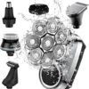 Upgrade 8D Floating Head Shaver For Bald Men,6-in-1 With Nose/Hair/Body Trimmer -MPOW SHOP 810yd7 VhuL. AC SX522