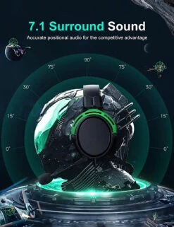 Gaming Headset PC 7.1 Surround Sound, Gaming Headset With Microphone For PC BH439 -MPOW SHOP 813u9Q0At1L. AC SL1500