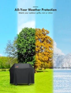 600D BBQ Grill Cover 64 Inch, Heavy Duty Waterproof Gas Grill Covers, Special Fade & Wind Resistant Barbecue Cover Fits 14 600D BBQ Grill Cover 64 Inch, Heavy Duty Waterproof Gas Grill Covers, Special Fade & Wind Resistant Barbecue Cover Fits -MPOW SHOP 817FVs7Cc L. AC SL1500