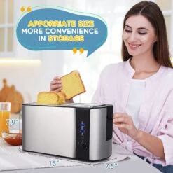 Toaster 4 Slice, Long Slot Toaster 2 Slice, Extra-Wide Stainless Steel Toasters 10 Toaster 4 Slice, Long Slot Toaster 2 Slice, Extra-Wide Stainless Steel Toasters -MPOW SHOP 81LBvwkko3L. AC SL1500