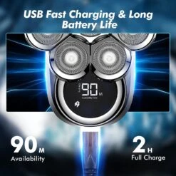 Upgrade 8D Floating Head Shaver For Bald Men,6-in-1 With Nose/Hair/Body Trimmer -MPOW SHOP 81Lo9HteSlL. AC SL1500