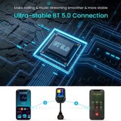 [Upgraded] CONFASE PD20W+2 CVC Mic V5.0 FM Transmitter For Car -MPOW SHOP 81pdOQqJfFL. AC SL1500