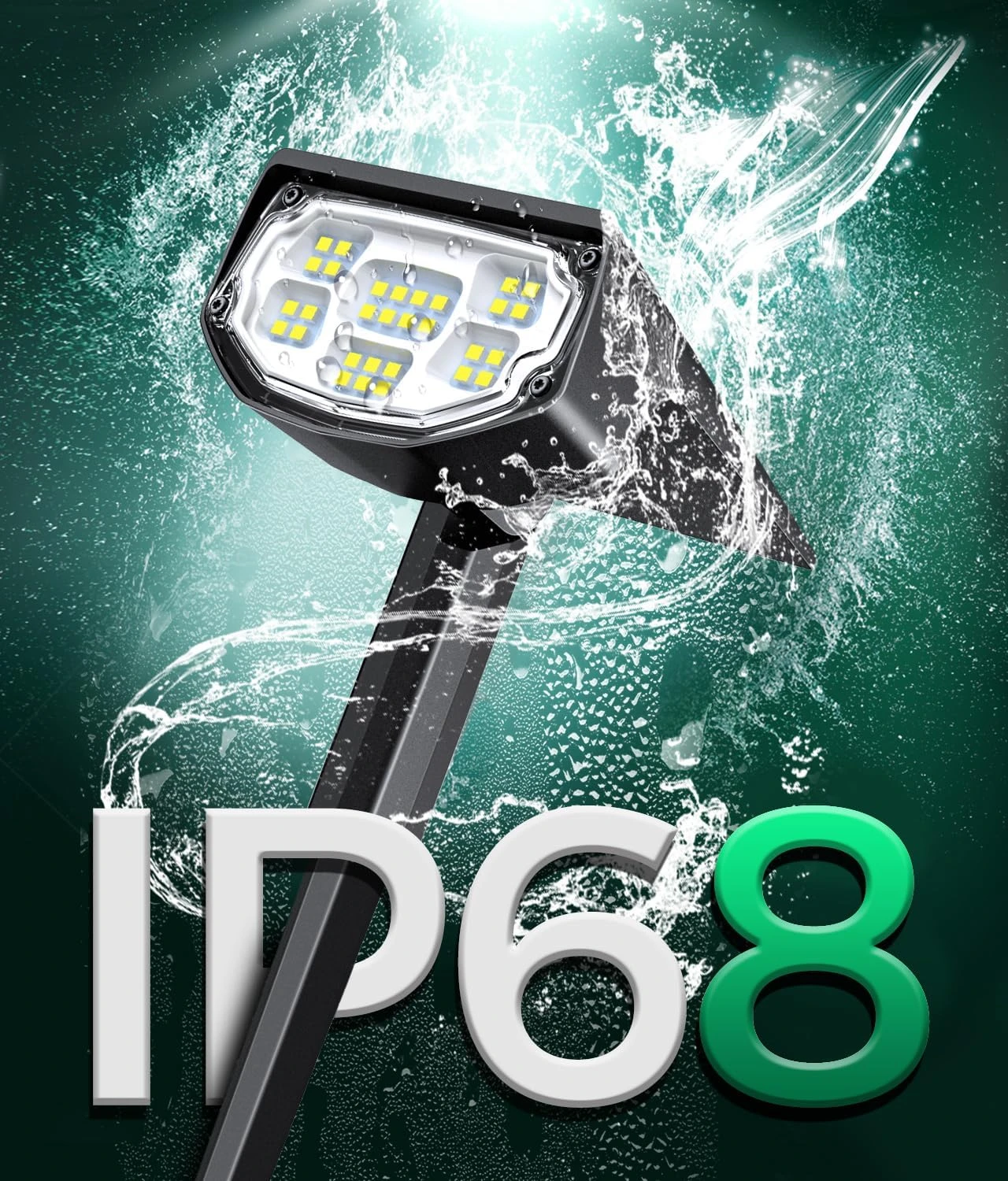 Mpow Solar Outdoor Lights For Outside, 700 Lumen Bright Spot Lights IP68 Waterproof, 3 Modes Solar Landscape Lights2 Pack 6 Mpow Solar Outdoor Lights For Outside, 700 Lumen Bright Spot Lights IP68 Waterproof, 3 Modes Solar Landscape Lights2 Pack - Image 4