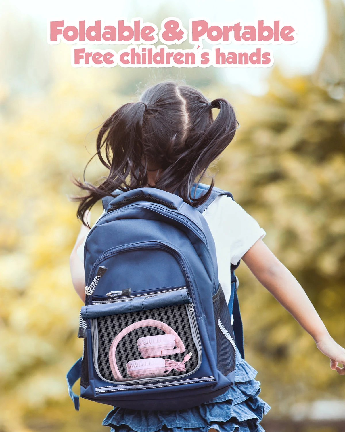 Mpow Kids Headphones For Girls/Boys/Children/Teens Adjustable, Upgraded USB-C Jack, 94dB Safe Volume Stereo Tangle-Free Kids Headphones For School Airplane Travel, Over-Ear Headphones For Kids, Pink 11 Mpow Kids Headphones For Girls/Boys/Children/Teens Adjustable, Upgraded USB-C Jack, 94dB Safe Volume Stereo Tangle-Free Kids Headphones For School Airplane Travel, Over-Ear Headphones For Kids, Pink - Image 9