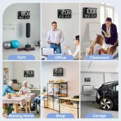 Mpow 16" Large Digital Wall Clock Black -MPOW SHOP 9269e6e7c4703b573bb43154004e7c4c