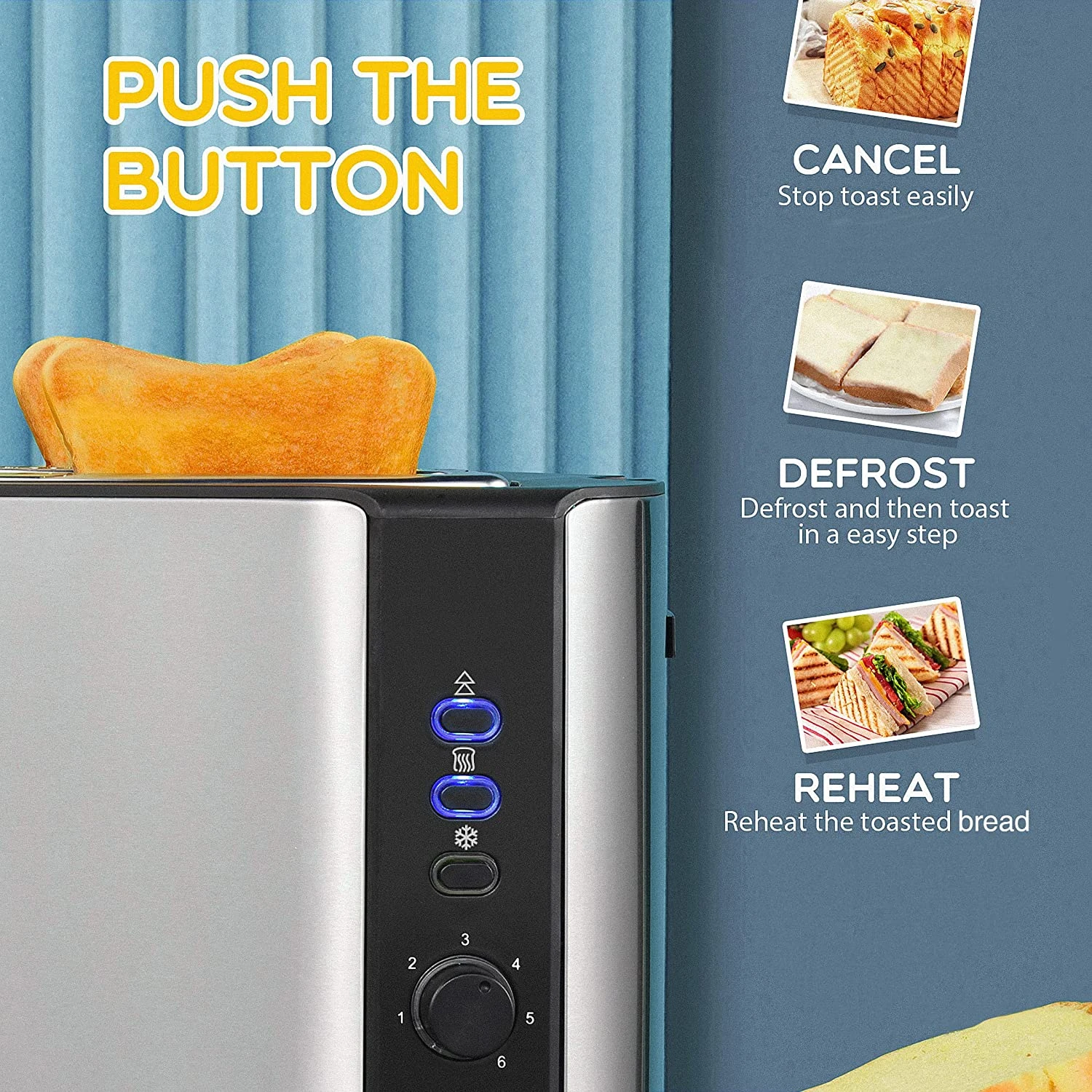 Toaster 4 Slice, Long Slot Toaster 2 Slice, Extra-Wide Stainless Steel Toasters 7 Toaster 4 Slice, Long Slot Toaster 2 Slice, Extra-Wide Stainless Steel Toasters - Image 5