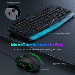 PC264 RGB Gaming Keyboard Mouse Mousepad Set, 3-in-1 -MPOW SHOP B4