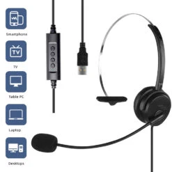 Mpow Single-sided 3.5mm & USB Headset With Microphone -MPOW SHOP BRE4733 2 607027a0 9825 47db 8350 ed59ab22ec7b