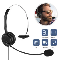 Mpow Single-sided 3.5mm & USB Headset With Microphone -MPOW SHOP BRE4733 3