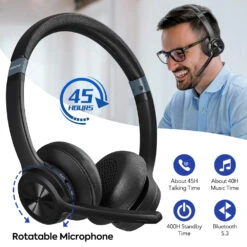 Mpow HC9 Bluetooth Headset V5.3 With Noise Cancelling Microphone -MPOW SHOP BRE6070 A 3