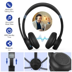 Mpow HC9 Bluetooth Headset V5.3 With Noise Cancelling Microphone -MPOW SHOP BRE6070 A 5