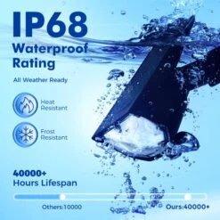 279AB 12 LEDs Solar Landscape Spotlights 10 Pack -MPOW SHOP ColdWhite10Pack 04