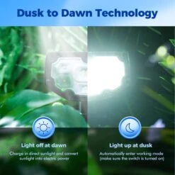 279AB 12 LEDs Solar Landscape Spotlights 10 Pack -MPOW SHOP ColdWhite10Pack 06