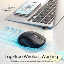 MM057 2.4G Wireless Mouse Optical Mice With USB Receiver -MPOW SHOP DSRMM0572.4GWirelessMouseOpticalMicewith yyt 8