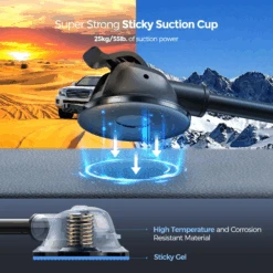 Car Phone Holder Mount, Long Arm Dashboard Windshield Phone Holder With Anti-Shake Device, Strong Suction Cup Car Mount Compatible With IPhone 14 13 12 11 Pro Max XS, Galaxy Note S22 S20 S10 And More -MPOW SHOP ECD006B6 029F 4fad ACAC 273DA8D5A458