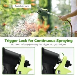 302AB Garden Hose Nozzle, 8 Sprayer Patterns Hose Nozzle, Heavy-duty Anti-slip Hose Nozzle -MPOW SHOP GECD302AB B4 V01 210723