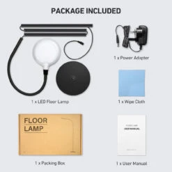 461AB LED Floor Lamp(UK ONLY) -MPOW SHOP GEHM461AB US