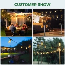 HM553 String Lights, 48 Ft Heavy Duty Flexible Rubber Cord 16.5W -MPOW SHOP GEHM553 US B6 V01 210205