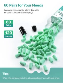 60 Pairs Ultra Soft Foam Earplugs, 38dB Highest SNR Earplugs -MPOW SHOP GEHP133AD EN B7 V01 200713 d9078c51 0c78 4246 9850 b9e6859d1d60