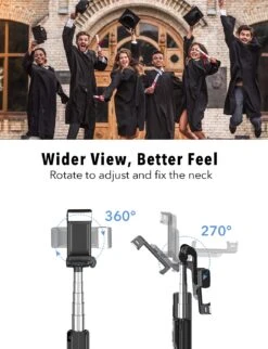 Mpow Selfie Stick Tripod With LED, Bluetooth Detachable Remote,168AB -MPOW SHOP GEPA168AB 03