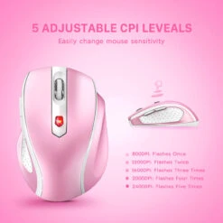 2.4G Wireless Portable Mobile Mouse Optical Mice -Pink -MPOW SHOP GEPC051AP VTUS B4 V01 170727 81aec13d 8b02 4cfe a1fd fae029ec4136