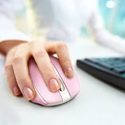 2.4G Wireless Portable Mobile Mouse Optical Mice -Pink -MPOW SHOP GEPC051AP VTUS B6 V01 170727