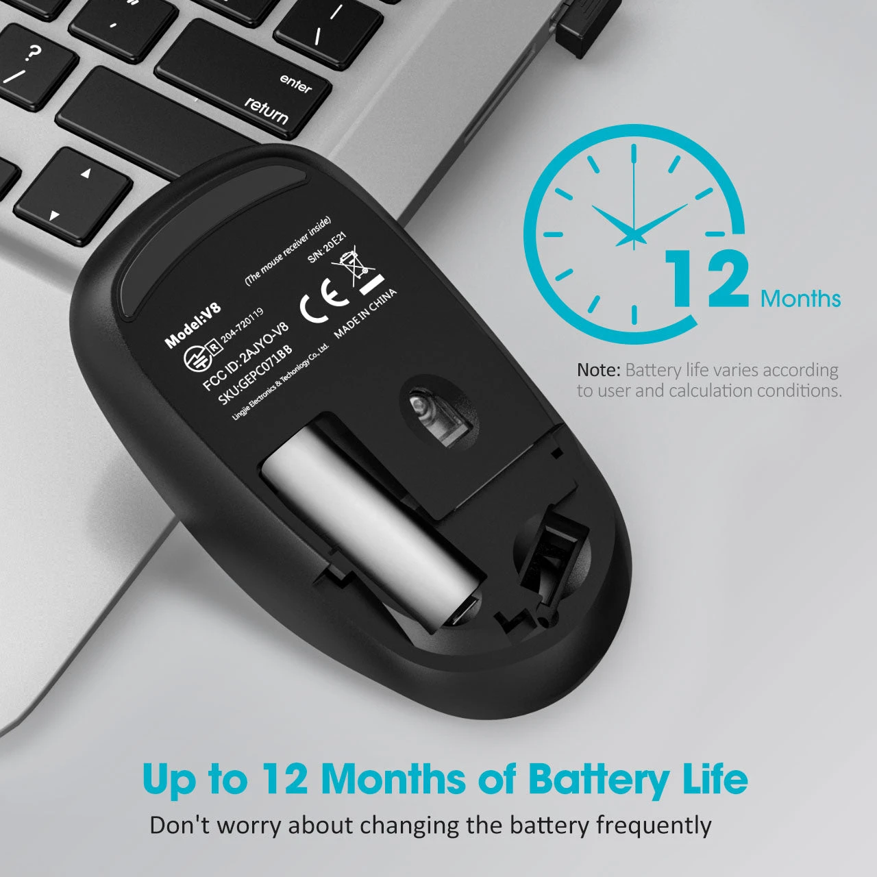 071 2.4G Slim Wireless Mouse With Nano Receiver 6 071 2.4G Slim Wireless Mouse With Nano Receiver - Image 4