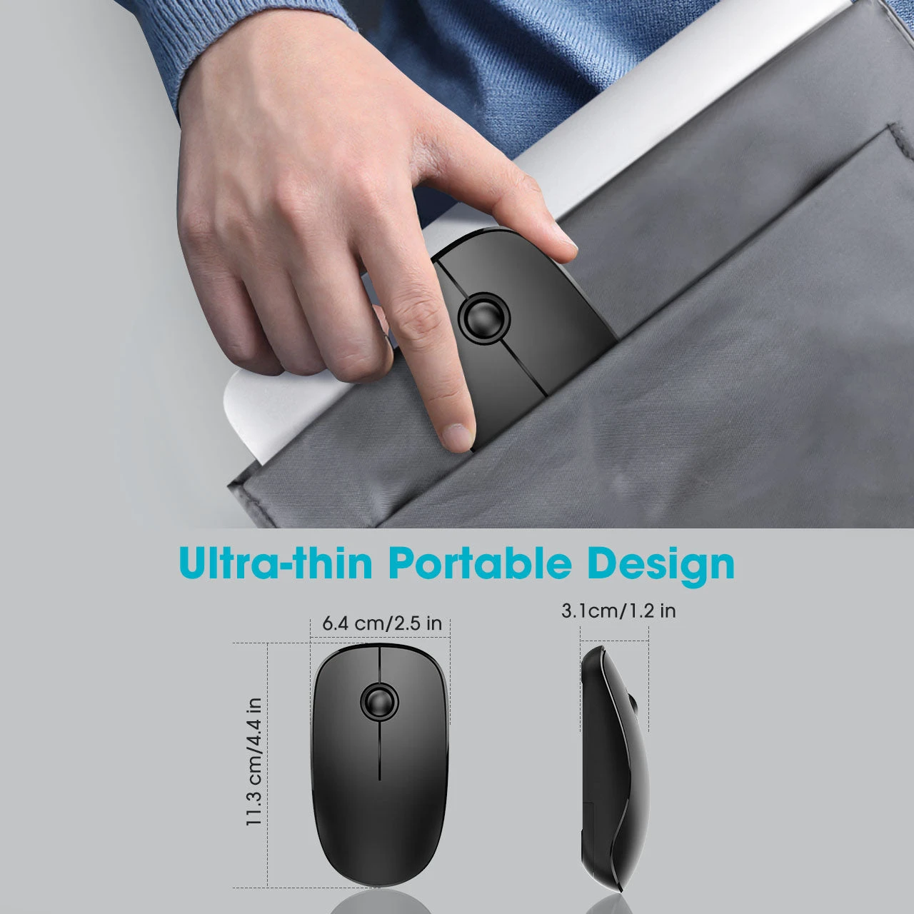 071 2.4G Slim Wireless Mouse With Nano Receiver 8 071 2.4G Slim Wireless Mouse With Nano Receiver - Image 6