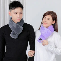 New USB Heated Winter Scarf Men And Women Shawl Foreign Trade Smart Heating Solid Color Vibration Massage Scarf Waterproof -MPOW SHOP Ha41f9d2a24b14fa999cdf4a4ed0f0630p