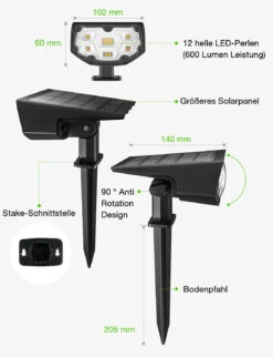 CD190 Solar Spot Lights Outdoor 2 Pack, Cold White -MPOW SHOP LTCD190AY MPCD190AY B1 V01 190625 707e8ef3 c563 4eff b1f1 0797e575abf0