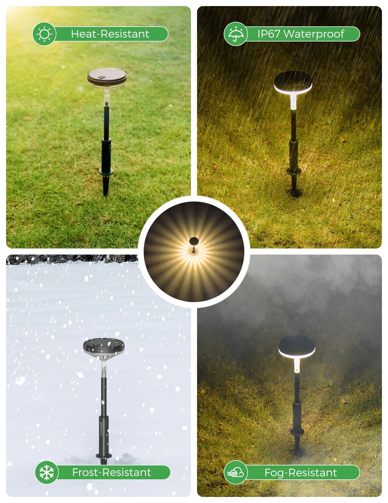 CD291 Solar Pathway Lights Outdoor 3 Modes 4 Pack 5 CD291 Solar Pathway Lights Outdoor 3 Modes 4 Pack - Image 3