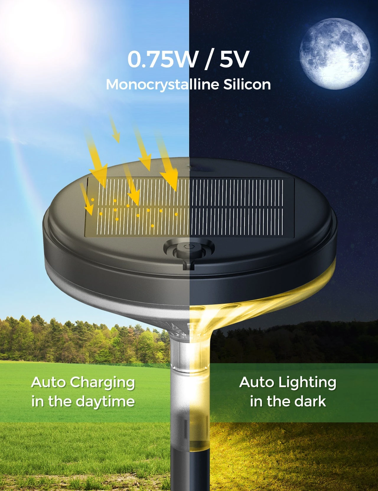 CD291 Solar Pathway Lights Outdoor 3 Modes 4 Pack 6 CD291 Solar Pathway Lights Outdoor 3 Modes 4 Pack - Image 4