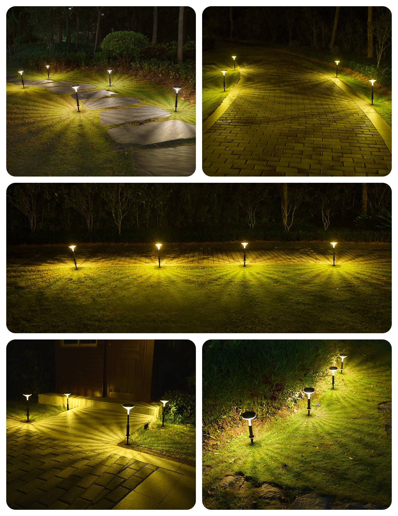CD291 Solar Pathway Lights Outdoor 3 Modes 4 Pack 8 CD291 Solar Pathway Lights Outdoor 3 Modes 4 Pack - Image 6