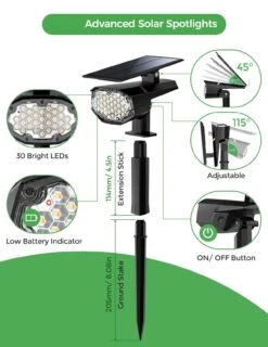 CD295 Solar Landscape Spotlights Outdoor Pro 4 Pack -MPOW SHOP LTCD295AB B2 2 20201116 3cd440c2 5d1e 4e2e 95d6 5f17256b5dd3