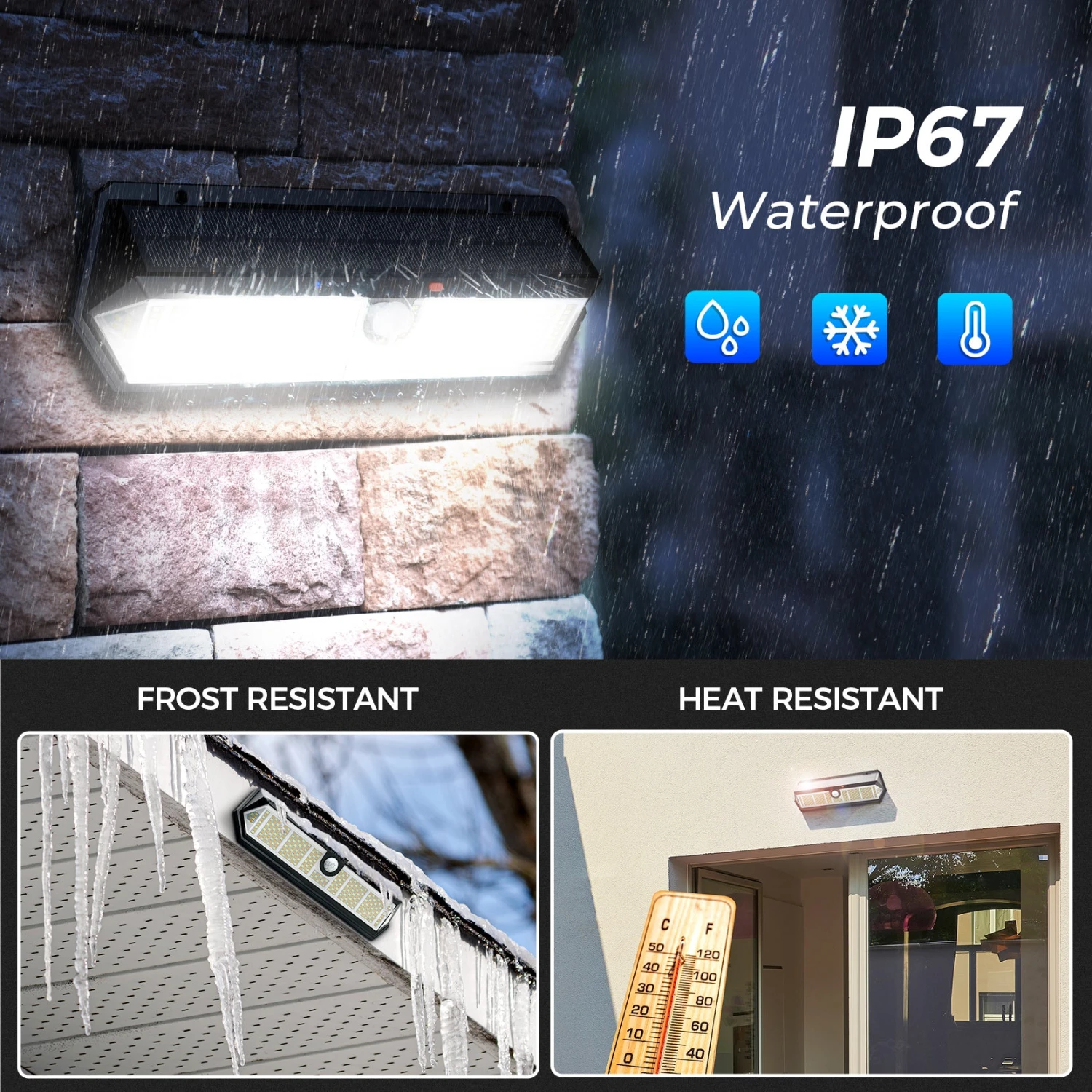 CD296 315 LED Solar Motion Sensor Lights (2 Pack) 8 CD296 315 LED Solar Motion Sensor Lights (2 Pack) - Image 6