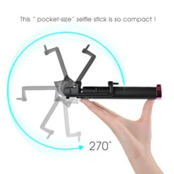 Mpow Selfie Stick Bluetooth, Extendable Monopod Selfie Stick With Built-in Bluetooth Remote Shutter(Red) 12 Mpow Selfie Stick Bluetooth, Extendable Monopod Selfie Stick With Built-in Bluetooth Remote Shutter(Red) -MPOW SHOP MBT8P 3