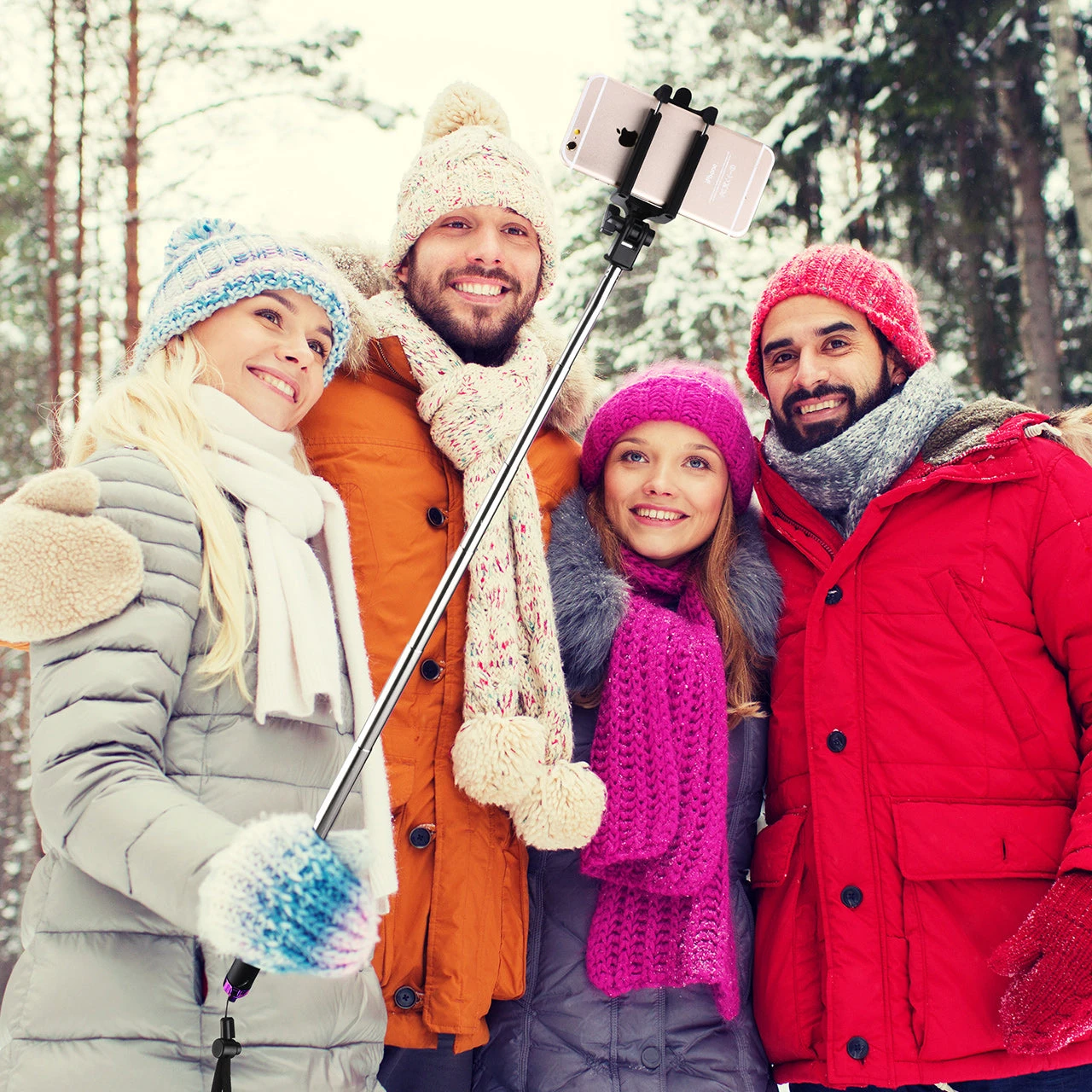 Mpow Selfie Stick Bluetooth, Extendable Monopod Selfie Stick With Built-in Bluetooth Remote Shutter(Red) 9 Mpow Selfie Stick Bluetooth, Extendable Monopod Selfie Stick With Built-in Bluetooth Remote Shutter(Red) - Image 7