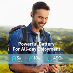 Mpow Neckband Bluetooth Headphones, Around The Neck Headphones 24H+ Playtime, Bluetooth Headsets With Call Vibration, Shark Jaw Design Wireless Earbuds+Noise Isolation/Built-in Mic/IPX7 Waterproof -MPOW SHOP MPBH025CB PAUS B6 V01 190129