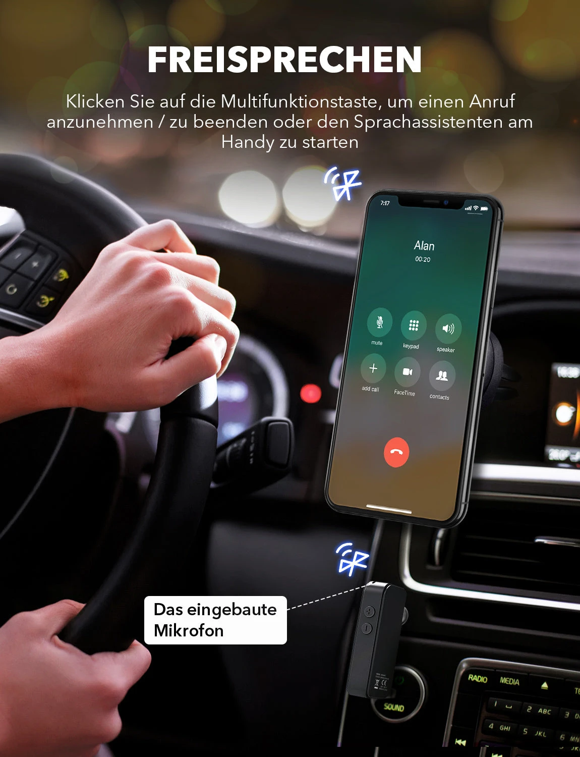 Mpow Bluetooth 5.0 Receiver, Wireless Aux Bluetooth Adapter, Portable Bluetooth Audio Adapter With Hands-free Calls And Voice Assistant For Car And Home Stereo Systems 5 Mpow Bluetooth 5.0 Receiver, Wireless Aux Bluetooth Adapter, Portable Bluetooth Audio Adapter With Hands-free Calls And Voice Assistant For Car And Home Stereo Systems - Image 3