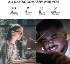 MPOW EM16 Wireless Mini Earbud With 2 Chargers Qualcomm CVC 8.0 Noise-Canceling Mic --without Mpow Logo -MPOW SHOP MPBH099CB 4