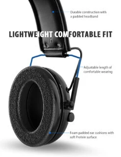 MPOW HP123A Shooting Ear Protection, Electronic Earmuffs, NRR 22dB 13 MPOW HP123A Shooting Ear Protection, Electronic Earmuffs, NRR 22dB -MPOW SHOP MPBH123AB B5 191024 V01