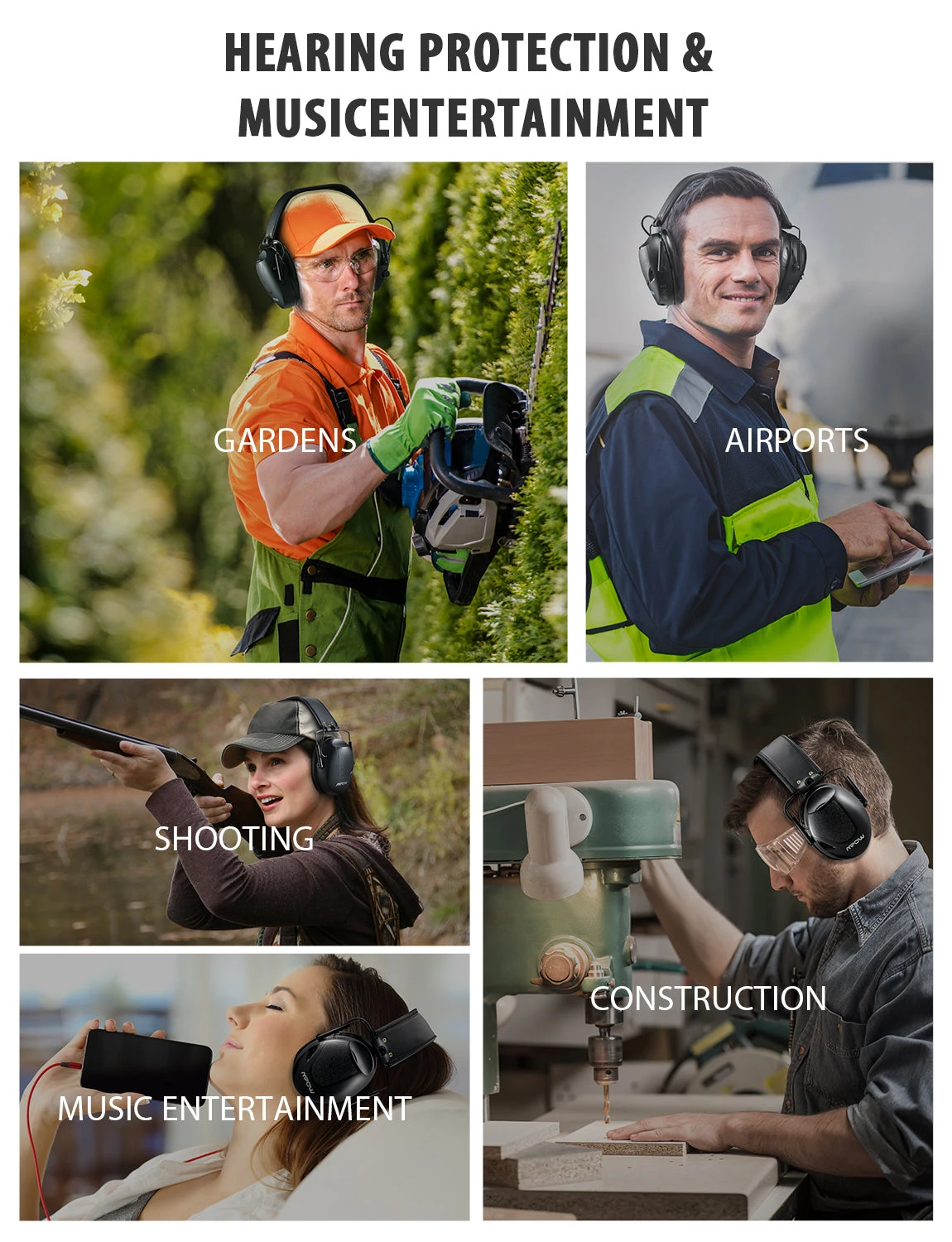 MPOW HP123A Shooting Ear Protection, Electronic Earmuffs, NRR 22dB 9 MPOW HP123A Shooting Ear Protection, Electronic Earmuffs, NRR 22dB - Image 7