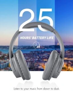 Mpow H7 Bluetooth Headphones Over Ear (Light Gray) -MPOW SHOP MPBH162AH PT02