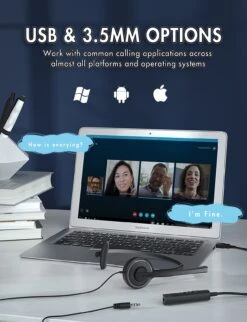 Mpow Single-Sided USB&3.5mm Headset With Microphone(Black) -MPOW SHOP MPBH323AB US B4 V01 191030 9f713e1b ffff 425f 95e6 f72ba537ec2c