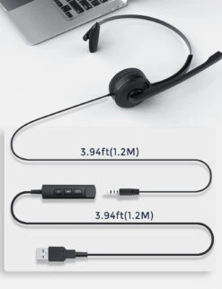 Mpow Single-Sided USB Headset With Microphone -MPOW SHOP MPBH323AB US B5 V01 191030
