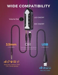 MPOW BH336 Gaming Headset Black -MPOW SHOP MPBH336AB B7 EN V02 201020 001c898e 05ee 4899 9876 d0245a9852d7