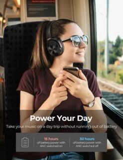 Mpow H12 Noise Cancelling Headphones (Black) -MPOW SHOP MPBH366AB B3 PAEN V01 190907