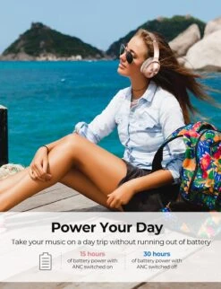 Mpow H12 Noise Cancelling Headphones (Rose Pink) -MPOW SHOP MPBH366AM B3 PAEN V01 190930