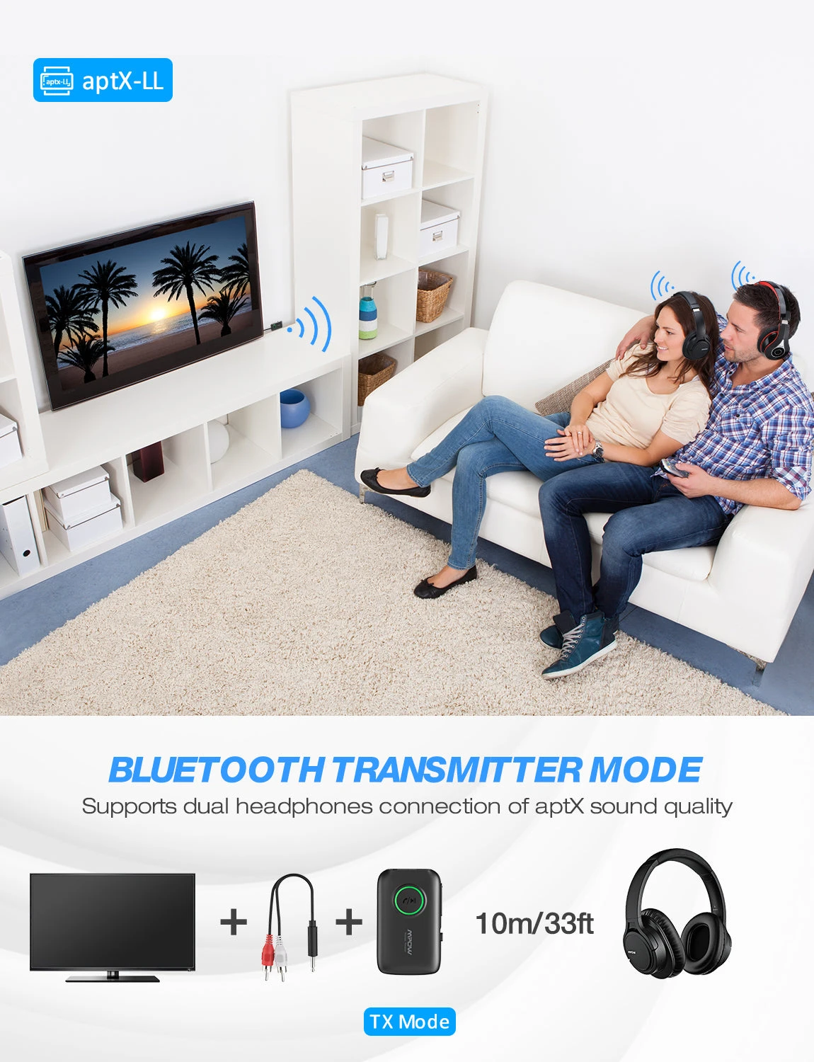 Mpow BH390A Bluetooth 5.0 Transmitter Receiver 8 Mpow BH390A Bluetooth 5.0 Transmitter Receiver - Image 6